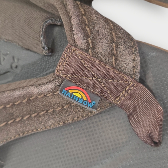 Rainbow East Cape Sandals Men’s Size 11 / 12 Molded Rubber Suede Dark Brown - Picture 5 of 8